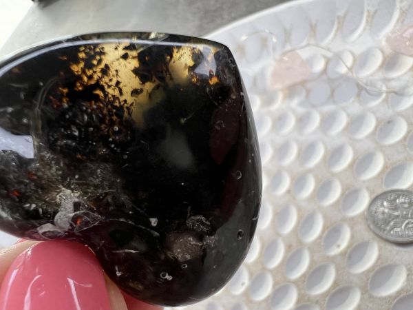 Amber pendant big heart 2