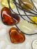 Amber heart pendant hand made