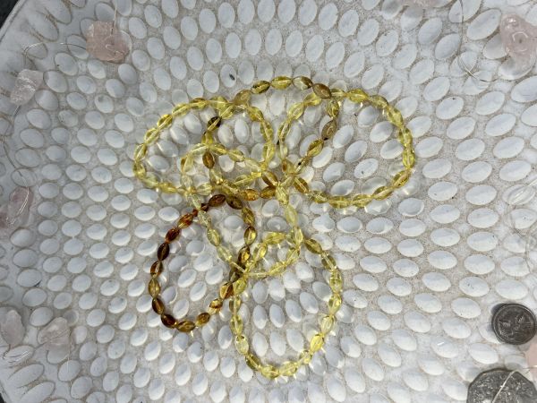 Amber bracelets (olive shape)